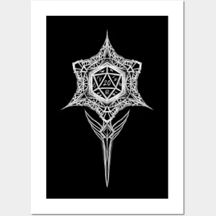 D20 (white) Posters and Art